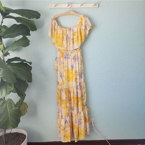 Let the eat cake off shoulder bohemian peaseant cottagecore dress - Picture 1 of 13